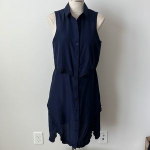 Parker Navy Button Up Dress